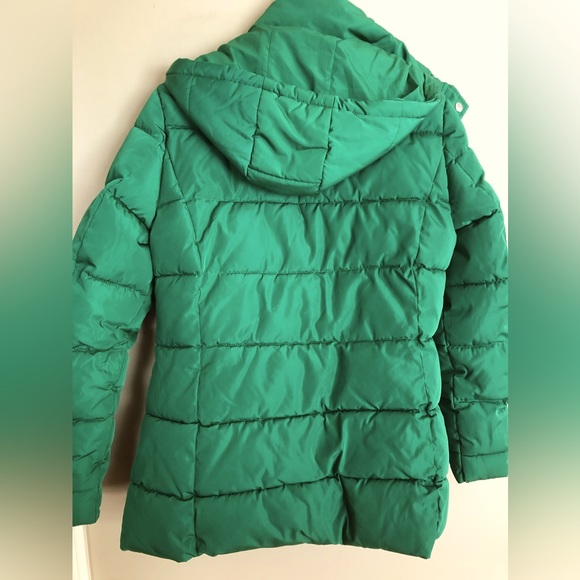 NWOT  TOMMY HILFIGER Lime Green Nylon Jacket w/ Hood  Size S - Picture 2 of 3